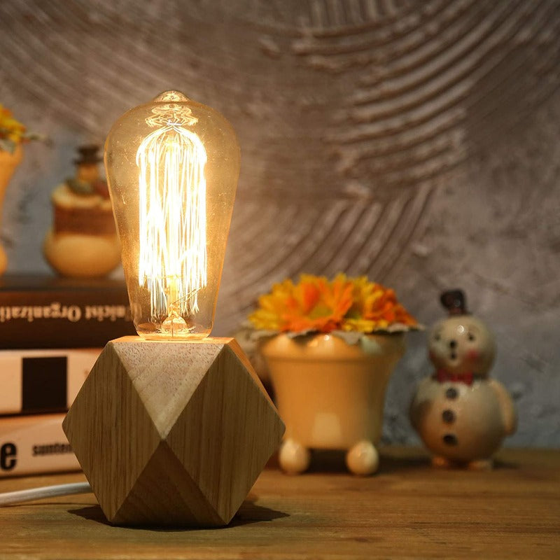 Wood Table Lamp Holder