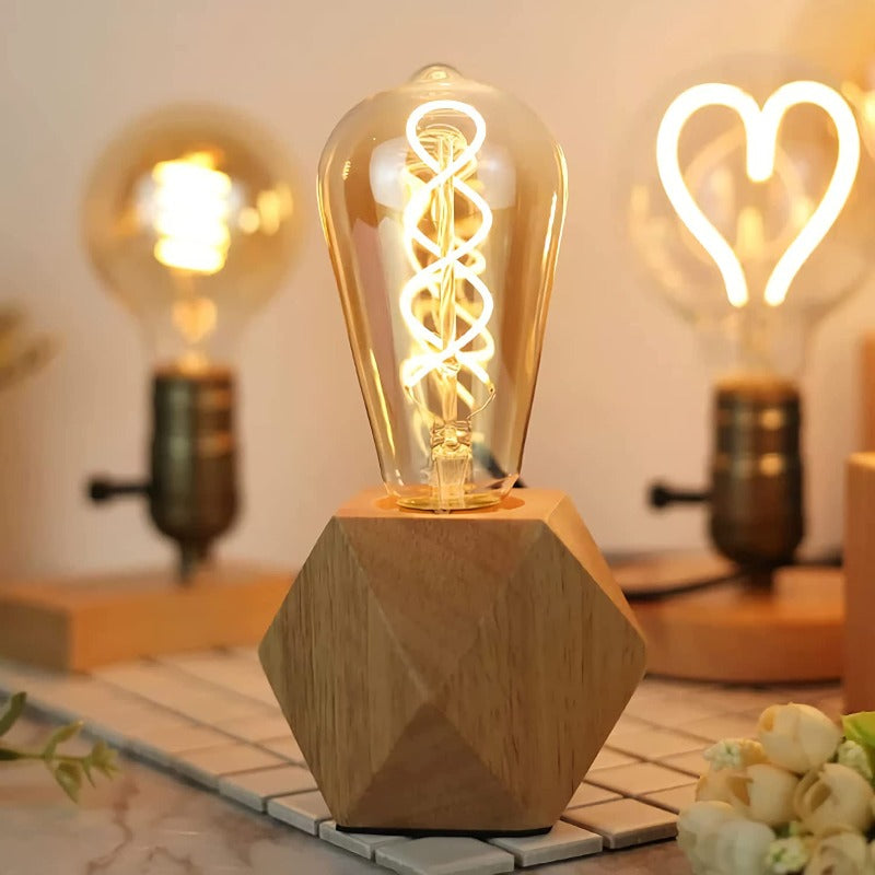 Wood Table Lamp Holder